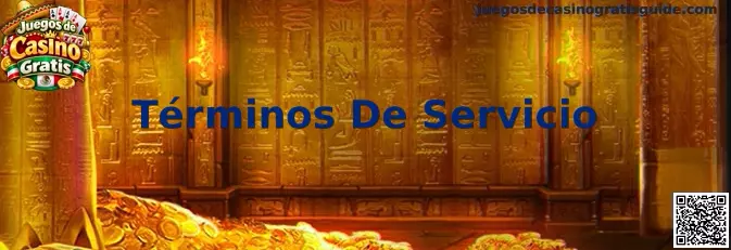 Ilustración informativa sobre los términos de servicio de Juegos de Casino Gratis